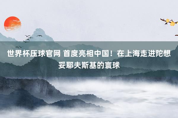 世界杯压球官网 首度亮相中国！在上海走进陀想妥耶夫斯基的寰球